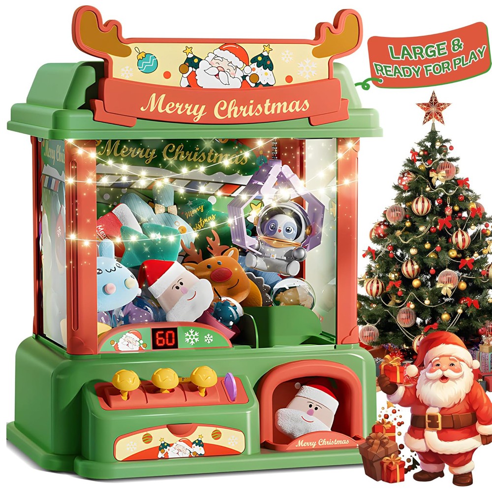 Arcade Vending Machine - เครื่องจับเล็บสำหรับเด็กเครื่องเกมอาเขตของเล่นลูกกวาดเครื่องจำหน่ายสินค้าขนาดเล็กมีเสียงเบาของขวัญคริสต์มาสวันเกิด