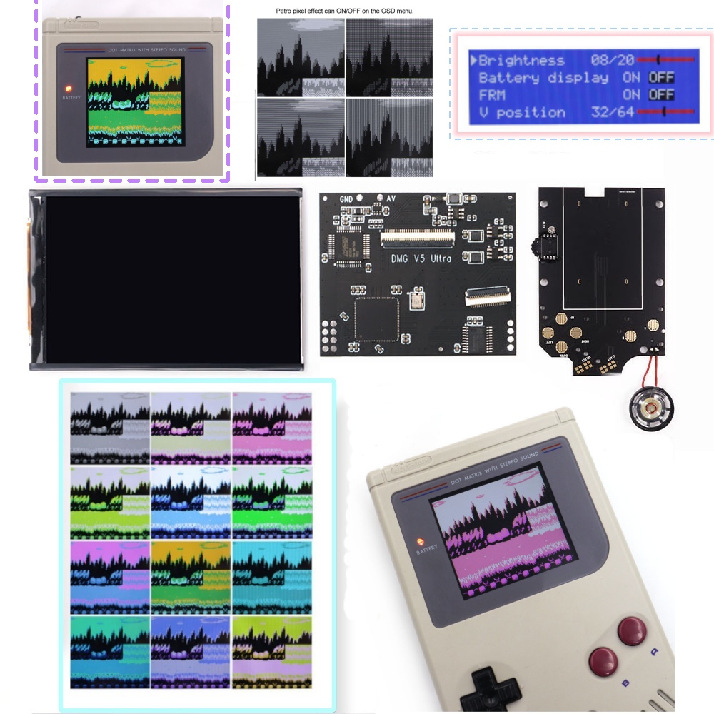 Lcd Screen Arcade - หน้าจอ RIPS 36 สี พร้อมโหมดเปลี่ยนสี สำหรับ