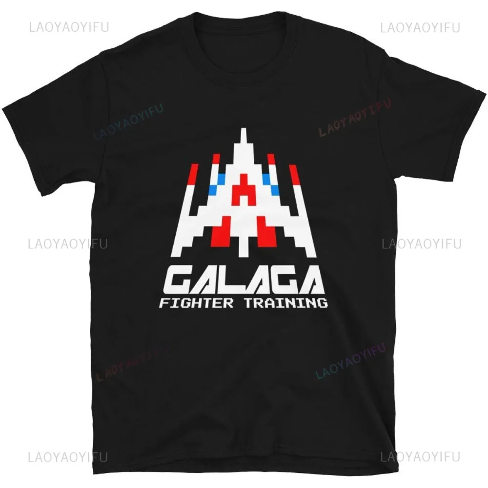 Arcade No - เสื้อยืดผู้ชายย้อนยุคลำลองสไตล์ฮาราจูกุยุค80S 70S วินเทจ T-srhit Invader Space
