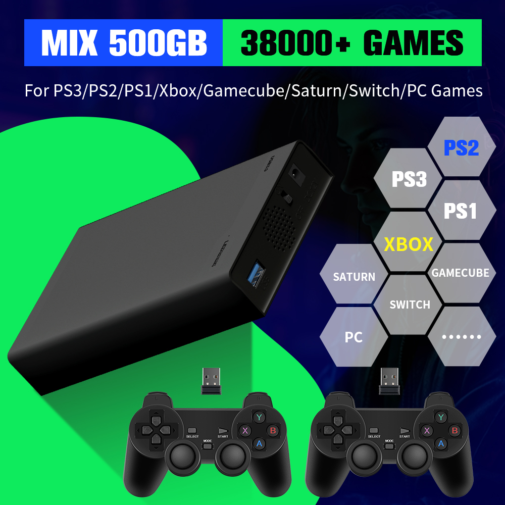 Arcade X - ฮาร์ดไดรฟ์เกม 500G พร้อมเกม 38000+ เกม สำหรับ