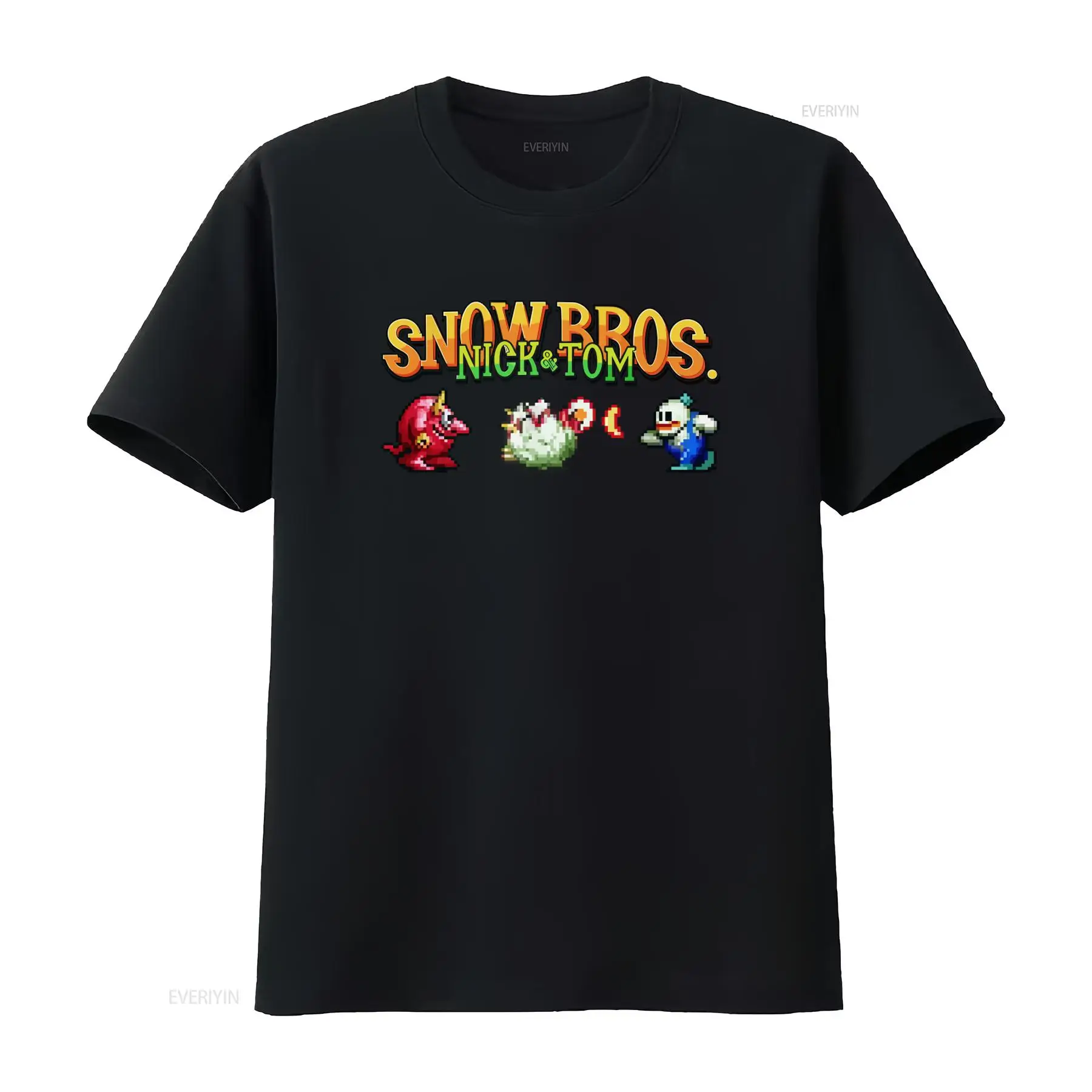 Arcade No - เสื้อยืดลาย Snow Bros Retro Arcade 80s