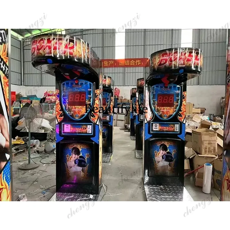 Arcade Games & Vending Co - เครื่องเกมส์ชกมวยในร่มแบบหยอดเหรียญ ระบบแลกของรางวัล โครงสร้างโลหะ