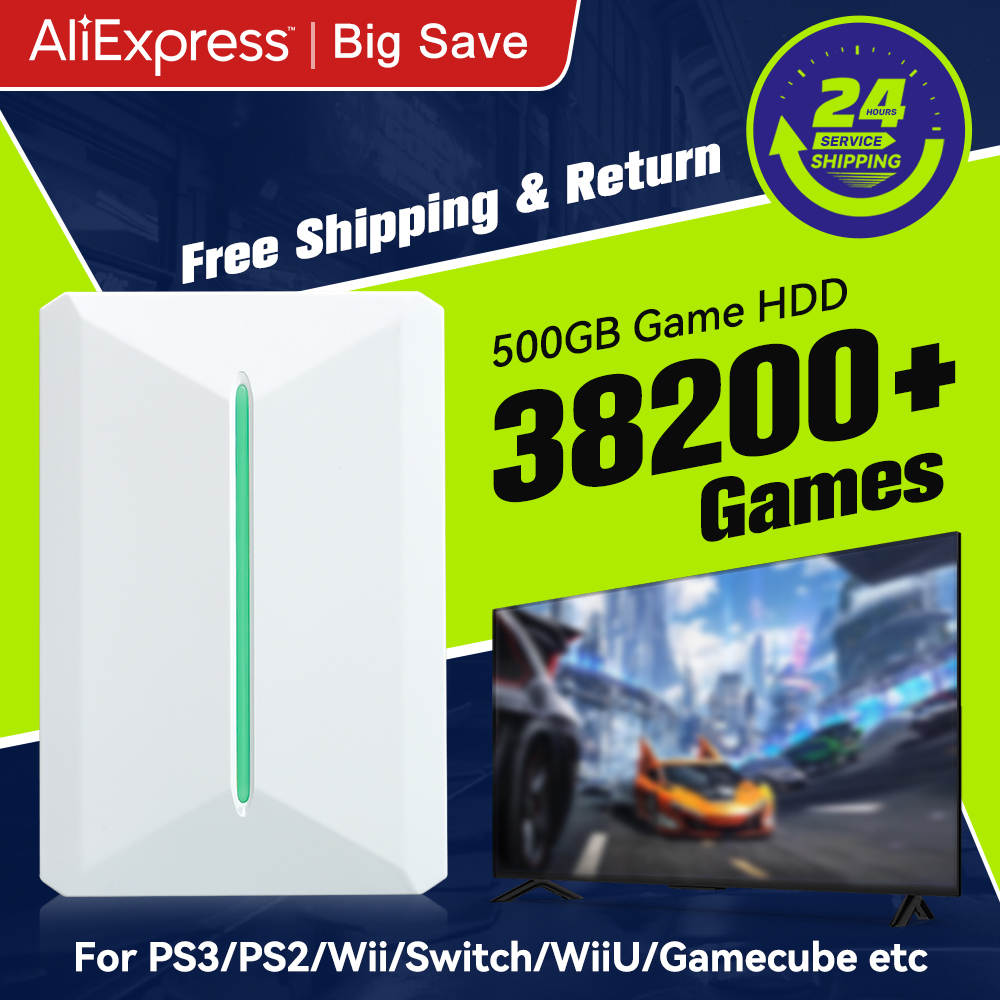 Arcade X - Retrobat & playnite คอนโซลเกมย้อนยุค500GB สำหรับ PS3/PS2/SWITCH/wi/wi/laptop
