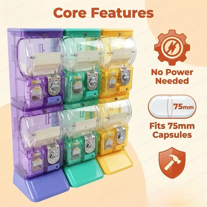 ตู้กาชาปองสองชั้นสีขาวใส แบบหย - Arcade Vending Machine บทวิจารณ์และราคา