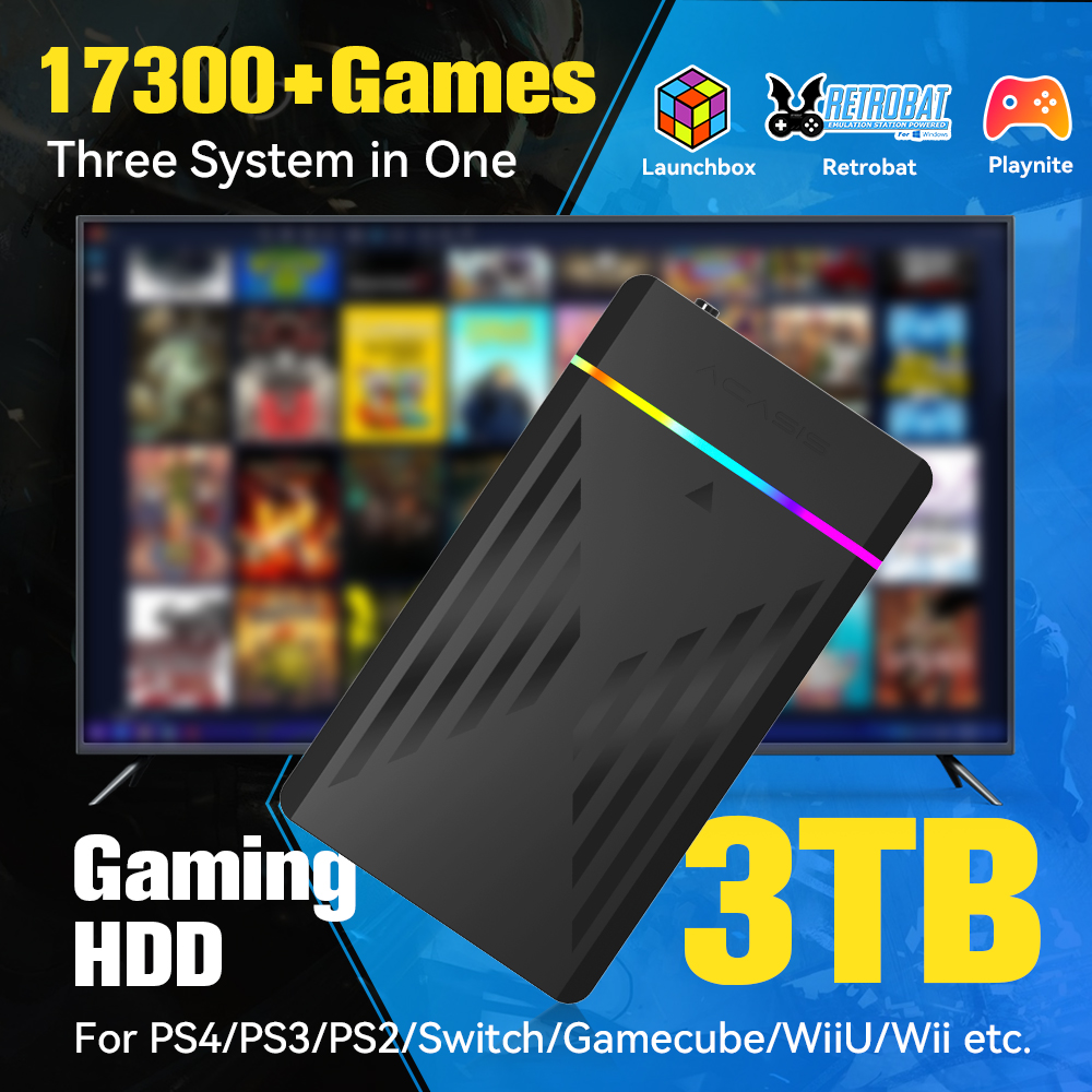 3TB แบบพกพา HDD LaunchBox/Retr - Arcade X บทวิจารณ์และราคา
